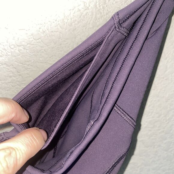 Lululemon Train Times Crop 17" Leggings pants 4 Purple Mesh Side Luxtreme gym - Picture 8 of 11